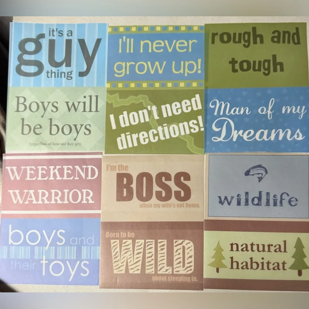 🧚🏻‍♀️ Scrapbooking Bundle Masculine Summer Theme 44 pieces 🎆